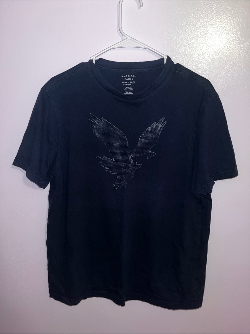 American Eagle Outfitters Black Short Sleeve Eagle Graphic Tee